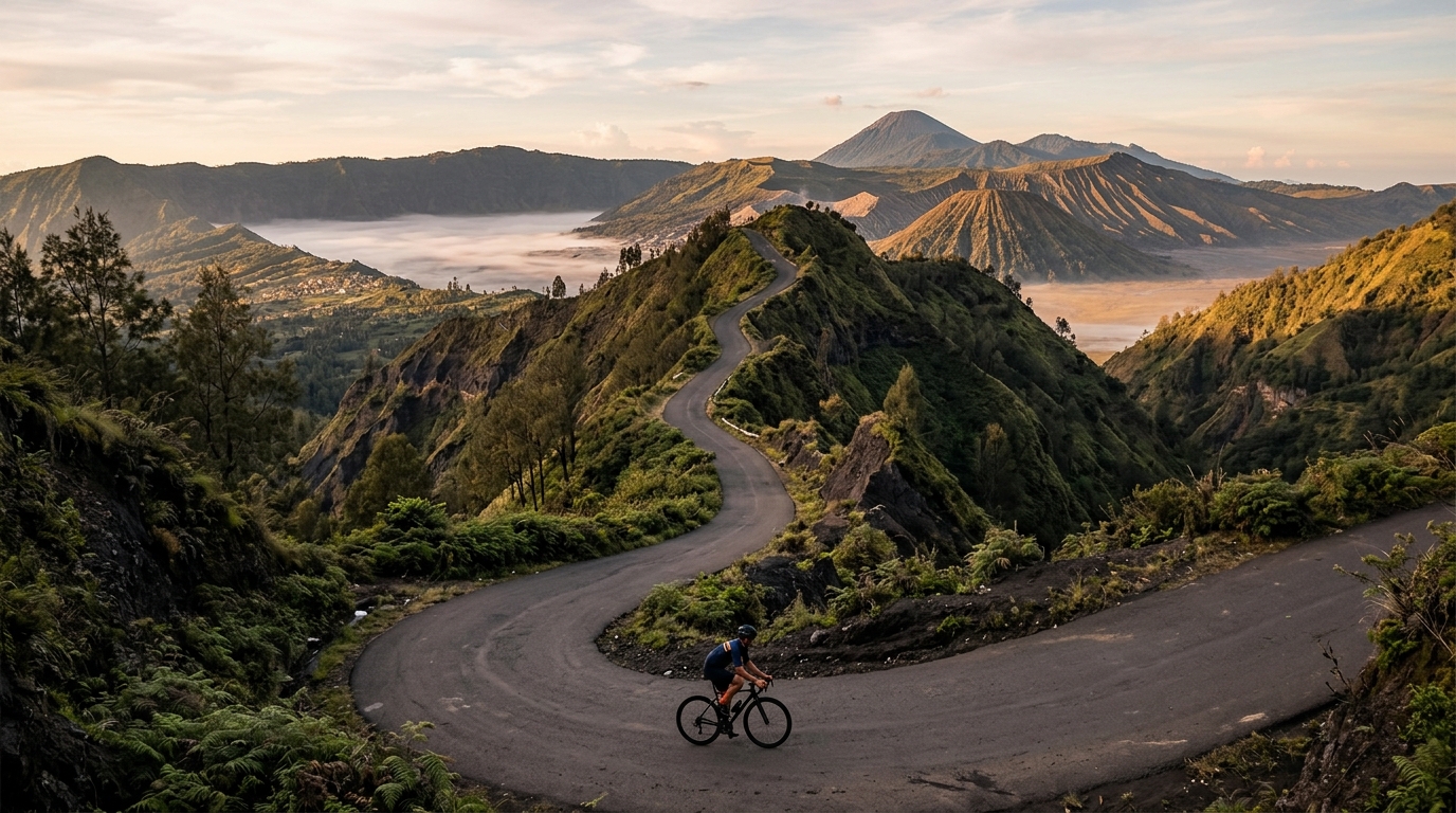 Cycling climbs in Indonesia