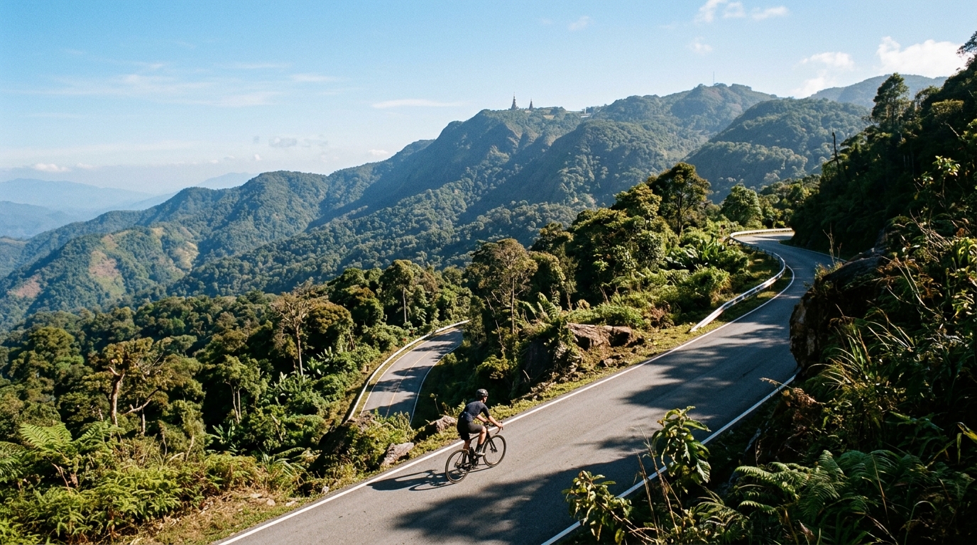 Cycling climbs in Thailand