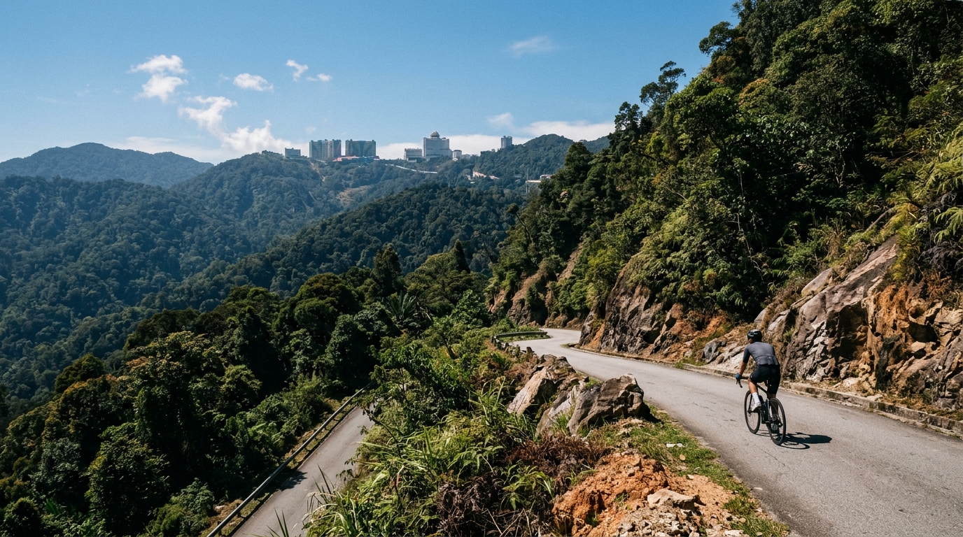 Cycling climbs in Malaysia