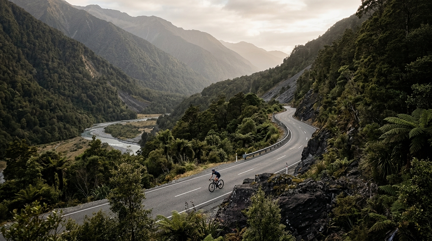 Cycling climbs in New Zealand