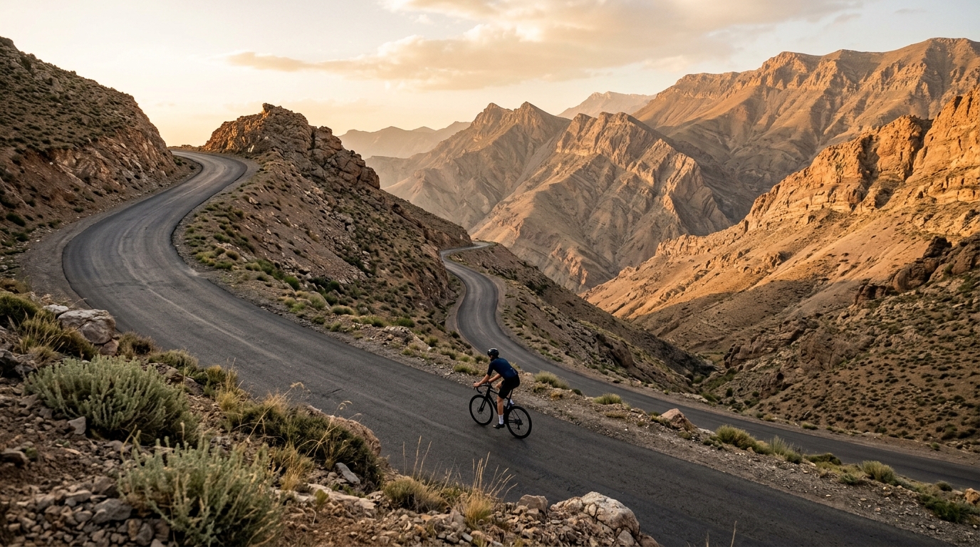 Cycling climbs in Iran