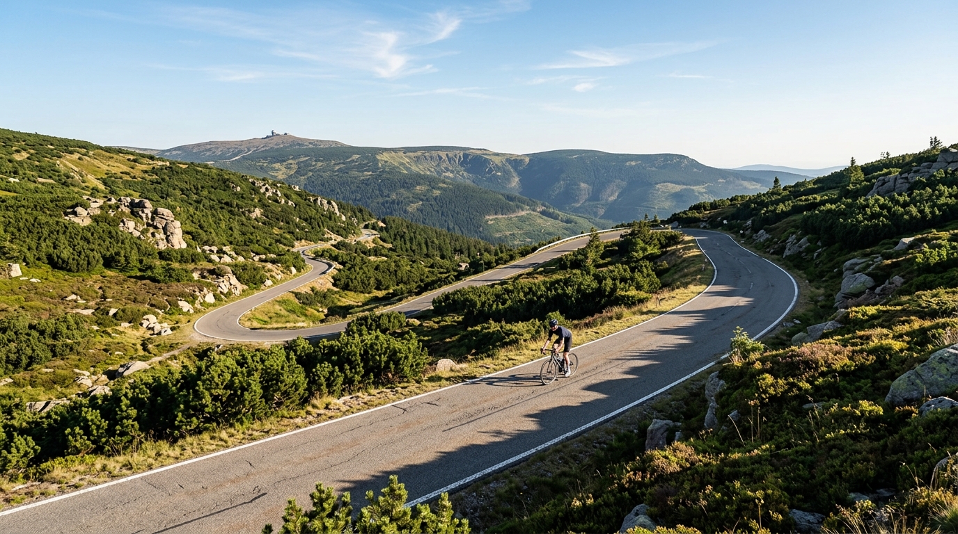 Cycling climbs in Czechia