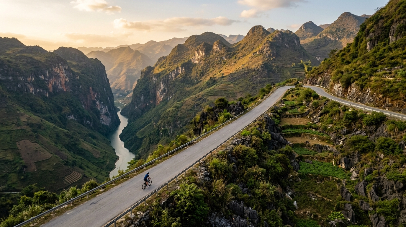 Cycling climbs in Vietnam