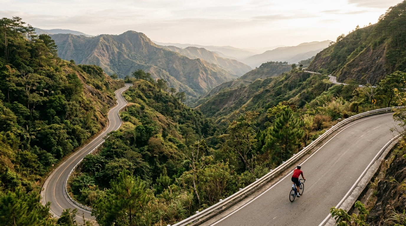 Cycling climbs in Philippines
