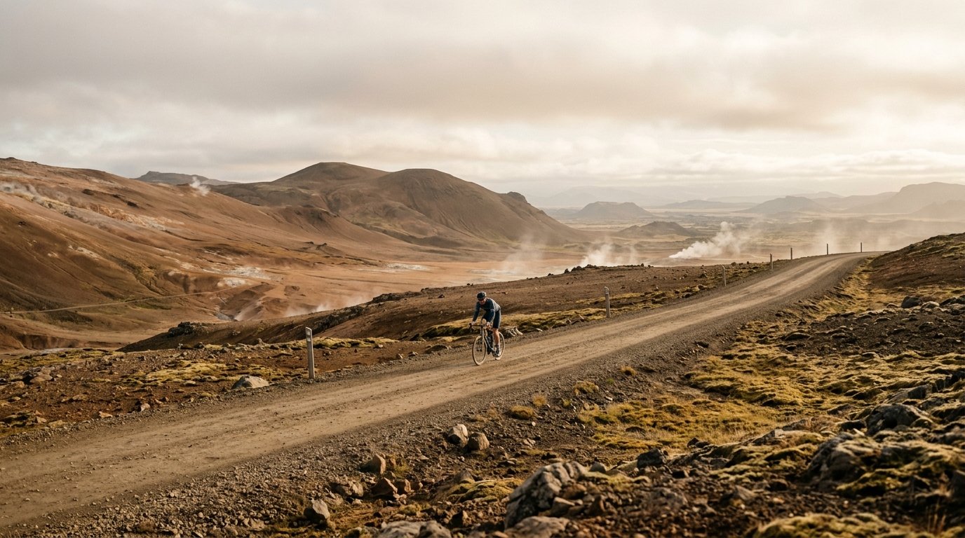 Cycling climbs in Iceland