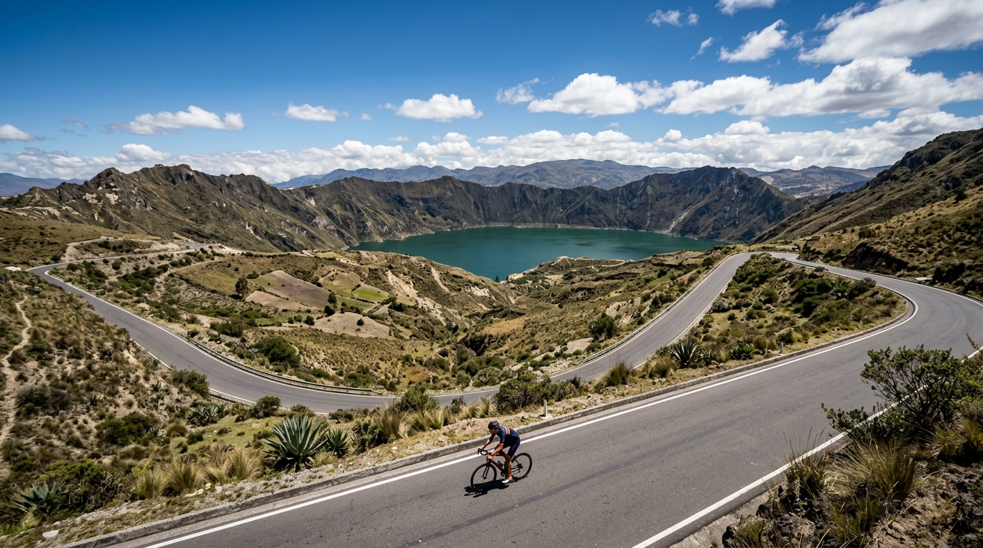 Cycling climbs in Ecuador