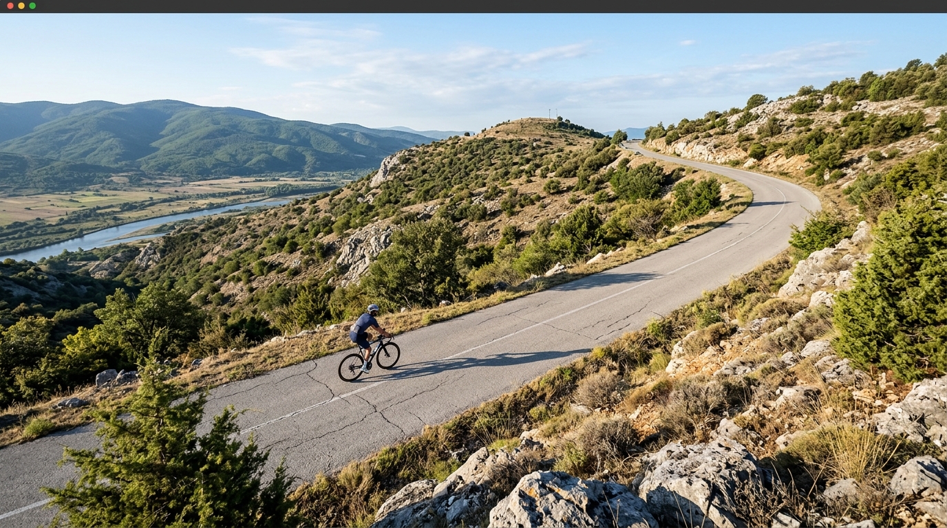Cycling climbs in Greece