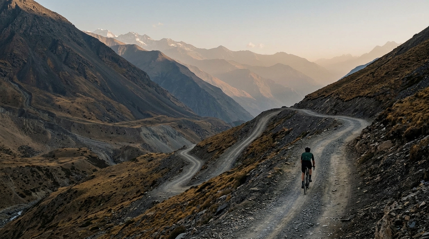 Cycling climbs in Nepal