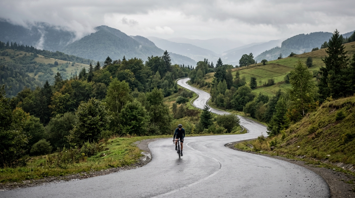 Cycling climbs in Ukraine