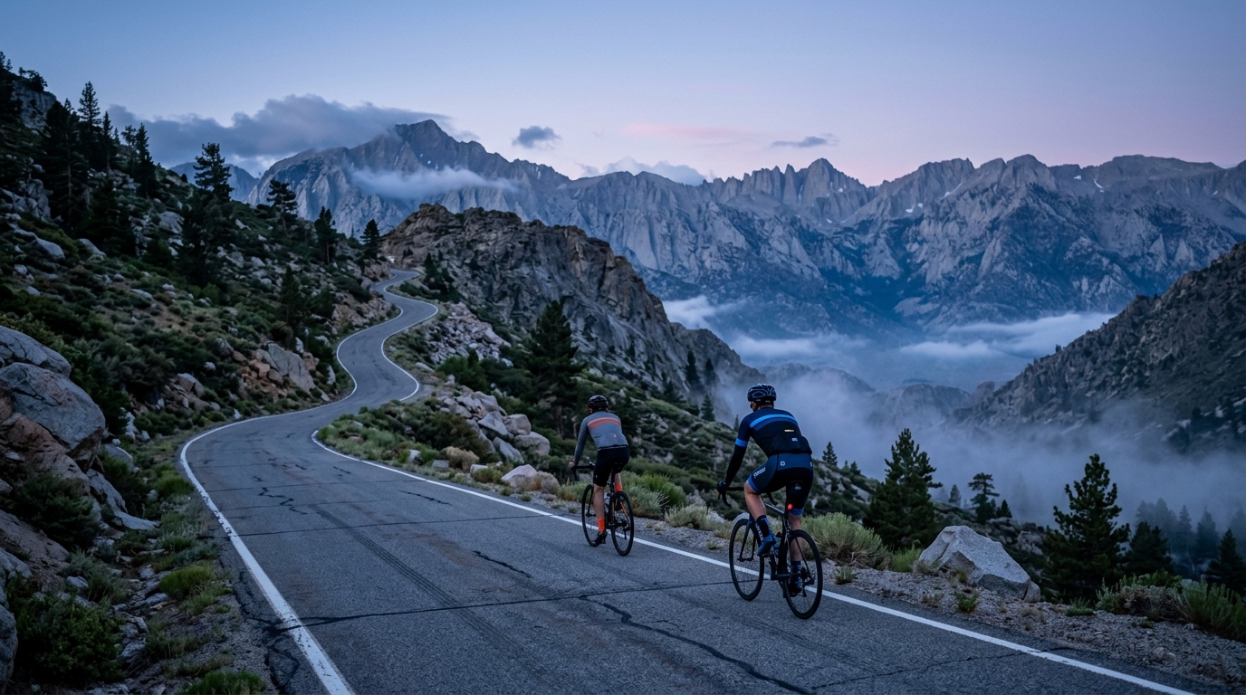 Cycling routes in California
