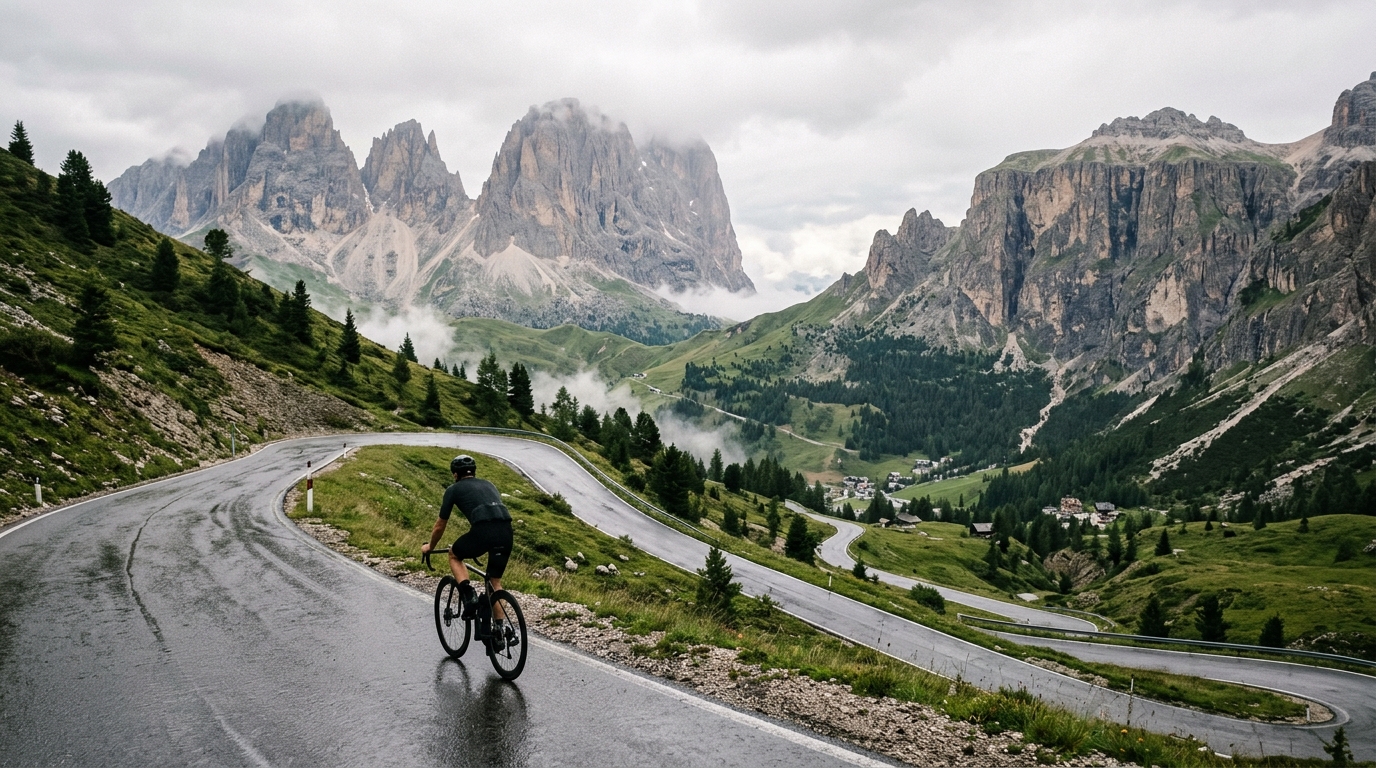 Cycling routes in Dolomites