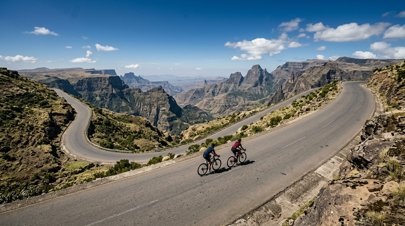 Cycling routes in Ethiopia